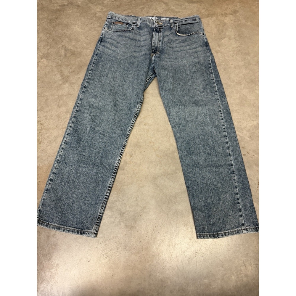WRANGLER Advanced Comfort Relaxed Fit Jean Men Sz 36x29 Blue 4Way Stretch A52014